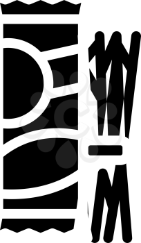 spaghetti pasta glyph icon vector. spaghetti pasta sign. isolated contour symbol black illustration