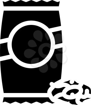 gnocchi pasta glyph icon vector. gnocchi pasta sign. isolated contour symbol black illustration
