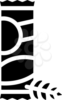 spighe pasta glyph icon vector. spighe pasta sign. isolated contour symbol black illustration