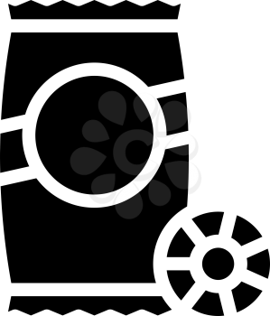 ruote pasta glyph icon vector. ruote pasta sign. isolated contour symbol black illustration