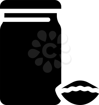 mini conchiglie rigate pasta glyph icon vector. mini conchiglie rigate pasta sign. isolated contour symbol black illustration