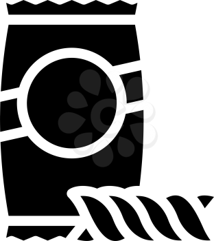 torchietti pasta glyph icon vector. torchietti pasta sign. isolated contour symbol black illustration