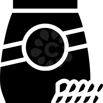 fusilli pasta glyph icon vector. fusilli pasta sign. isolated contour symbol black illustration