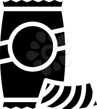 riccioli pasta glyph icon vector. riccioli pasta sign. isolated contour symbol black illustration