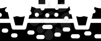 mining peat glyph icon vector. mining peat sign. isolated contour symbol black illustration