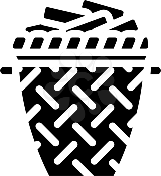 torus basket glyph icon vector. torus basket sign. isolated contour symbol black illustration