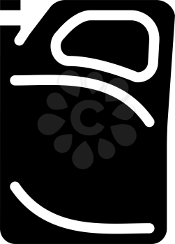 semi-rigid plastic package glyph icon vector. semi-rigid plastic package sign. isolated contour symbol black illustration