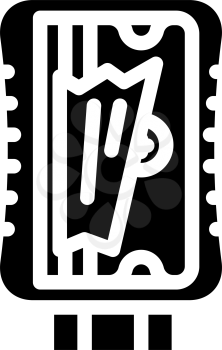 pencil sharpener stationery glyph icon vector. pencil sharpener stationery sign. isolated contour symbol black illustration