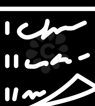 stickers paper list stationery glyph icon vector. stickers paper list stationery sign. isolated contour symbol black illustration