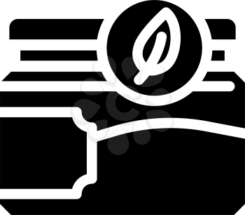 jar for cosmetics zero waste glyph icon vector. jar for cosmetics zero waste sign. isolated contour symbol black illustration
