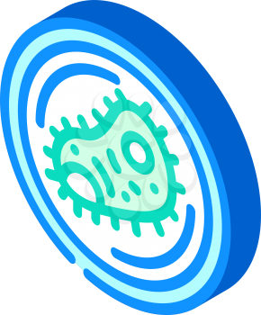 bacteria virus fear isometric icon vector. bacteria virus fear sign. isolated symbol illustration