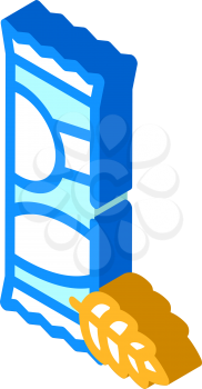 spighe pasta isometric icon vector. spighe pasta sign. isolated symbol illustration