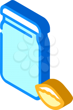 mini conchiglie rigate pasta isometric icon vector. mini conchiglie rigate pasta sign. isolated symbol illustration