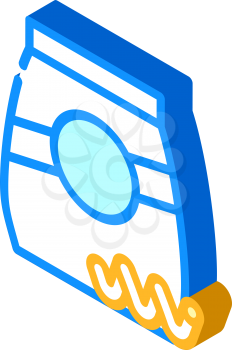 collentani pasta isometric icon vector. collentani pasta sign. isolated symbol illustration