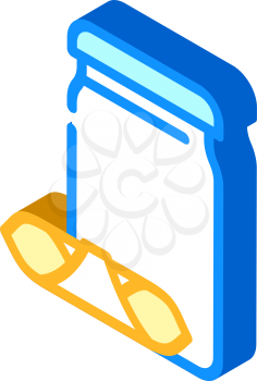 garganelli pasta isometric icon vector. garganelli pasta sign. isolated symbol illustration