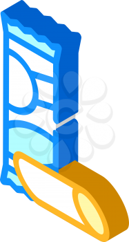 rigatoni pasta isometric icon vector. rigatoni pasta sign. isolated symbol illustration