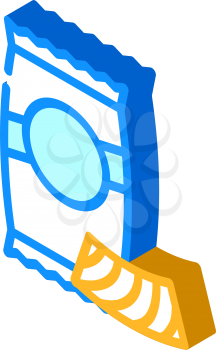 riccioli pasta isometric icon vector. riccioli pasta sign. isolated symbol illustration