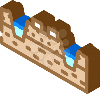 mining peat isometric icon vector. mining peat sign. isolated symbol illustration