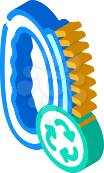 brush zero waste isometric icon vector. brush zero waste sign. isolated symbol illustration