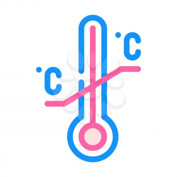 temperature limitation color icon vector. temperature limitation sign. isolated symbol illustration