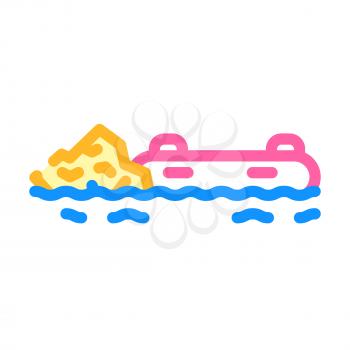 rafting water sport color icon vector. rafting water sport sign. isolated symbol illustration