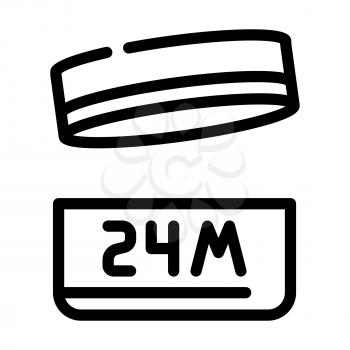 24m period after opening package line icon vector. 24m period after opening package sign. isolated contour symbol black illustration