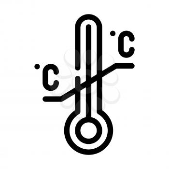 temperature limitation line icon vector. temperature limitation sign. isolated contour symbol black illustration