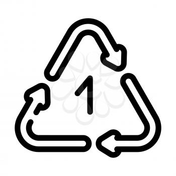 once reusing plastic packaging line icon vector. once reusing plastic packaging sign. isolated contour symbol black illustration