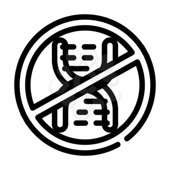 gmo free line icon vector. gmo free sign. isolated contour symbol black illustration