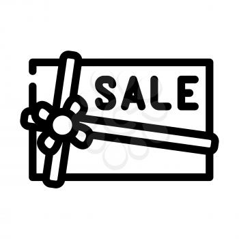 present sale card line icon vector. present sale card sign. isolated contour symbol black illustration