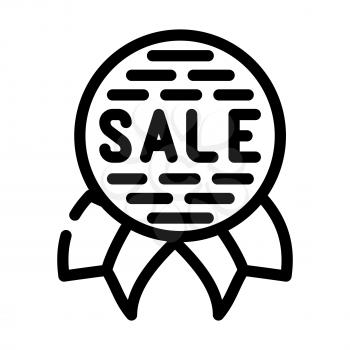 medal sale line icon vector. medal sale sign. isolated contour symbol black illustration