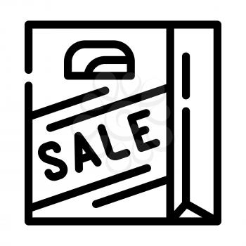bag sale line icon vector. bag sale sign. isolated contour symbol black illustration