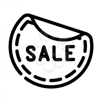 sticker sale line icon vector. sticker sale sign. isolated contour symbol black illustration