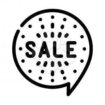 quote sale line icon vector. quote sale sign. isolated contour symbol black illustration