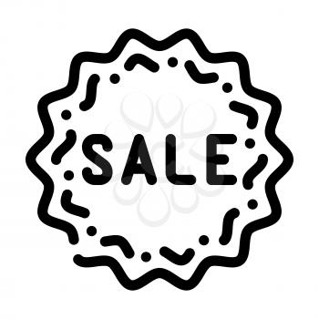 mark sale line icon vector. mark sale sign. isolated contour symbol black illustration