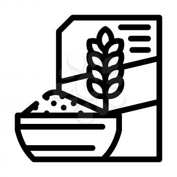 porridge meal department line icon vector. porridge meal department sign. isolated contour symbol black illustration