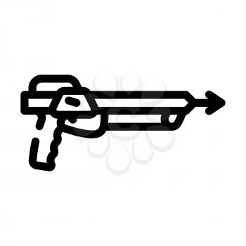 spearfishing underwater hobby line icon vector. spearfishing underwater hobby sign. isolated contour symbol black illustration