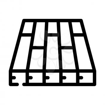 batten floor line icon vector. batten floor sign. isolated contour symbol black illustration