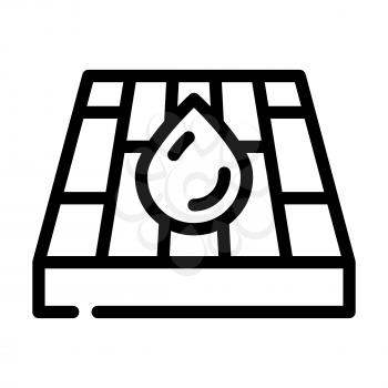 waterproof layer floor line icon vector. waterproof layer floor sign. isolated contour symbol black illustration