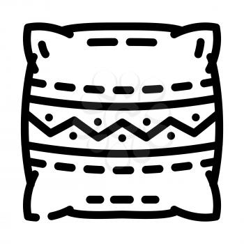 pillows making line icon vector. pillows making sign. isolated contour symbol black illustration