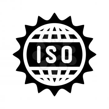 iso standard glyph icon vector. iso standard sign. isolated contour symbol black illustration
