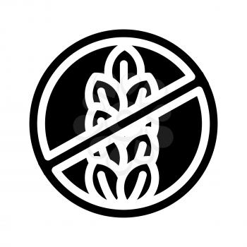 gluten free glyph icon vector. gluten free sign. isolated contour symbol black illustration