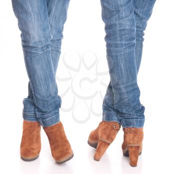 Royalty Free Photo of a Woman's Legs in Jeans