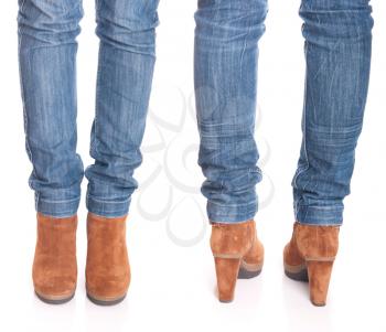 Royalty Free Photo of a Woman's Legs in Jeans