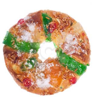 Royalty Free Photo of a Traditional Portuguese Christmas Cake Called Bolo Rei
