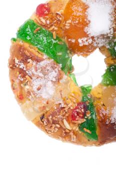 Royalty Free Photo of a Traditional Portuguese Christmas Cake Called Bolo Rei