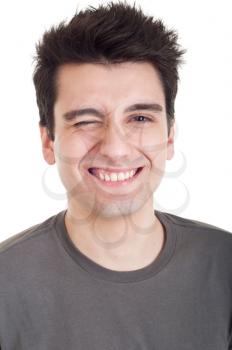 Royalty Free Photo of a Man Winking