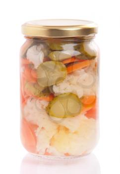 Royalty Free Photo of a Jar of Homemade Pickles