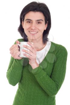 Royalty Free Photo of a Woman Drinking Coffee