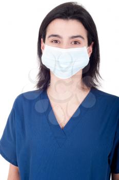 Royalty Free Photo of a Doctor Wearing a Mask